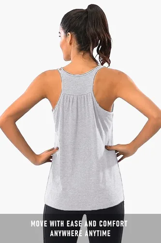 Miniatura 4 de Hibelle Camiseta sin mangas para mujer con cuello redondo y espalda cruzada