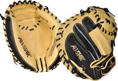 Miniatura 8 de All-Star Pro-Elite Guante Profesional de Béisbol para Receptor Negro sólido