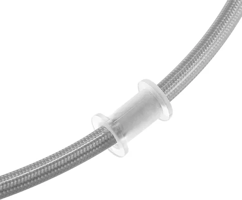 Miniatura 6 de Motoforti 39.37 pulgadas de longitud 0.394 in ID motocicleta línea de freno hidráulico tubo de manguera de aceite de acero inoxidable trenzado cable