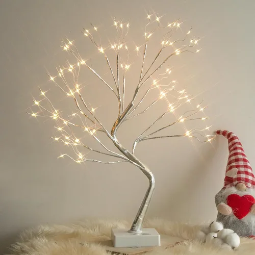 Miniatura 8 de PEIDUO Árbol de luces de hadas, 108 árboles iluminados LED para decoración interior, árbol de Navidad con 9 modos y temporizador, árbol de espíritu