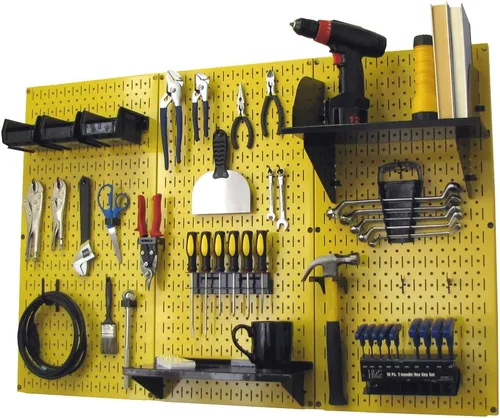 Miniatura 14 de Organizador de herramienta control de pared 30-wrk-400wb estándar panel perforado mesa de trabajo de metal, 30-WRK-400 BB Negro
