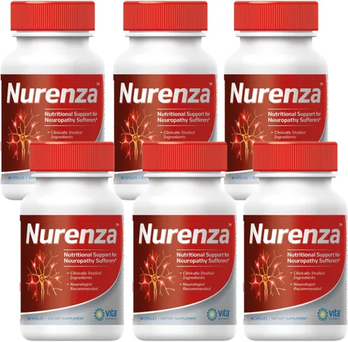 Miniatura 7 de Vita Sciences Suplemento de alivio de neuropatía Nurenza para la salud nerviosa y reparación rápida. Forma natural de R-ALA 40 veces de fuerza
