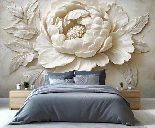 Miniatura 24 de Papel tapiz de pavo real, murales de pavo real de lujo, papel tapiz retro en relieve floral para niños y niñas, decoración de pared de dormitorio