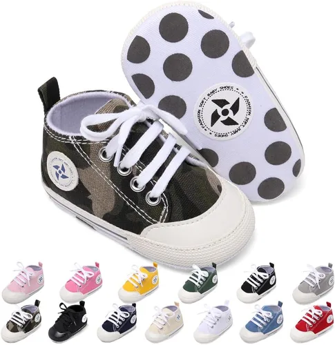 Miniatura 126 de Zapatos deportivos de lona de lona para bebés y niñas, suela antideslizante suave, suela antideslizante