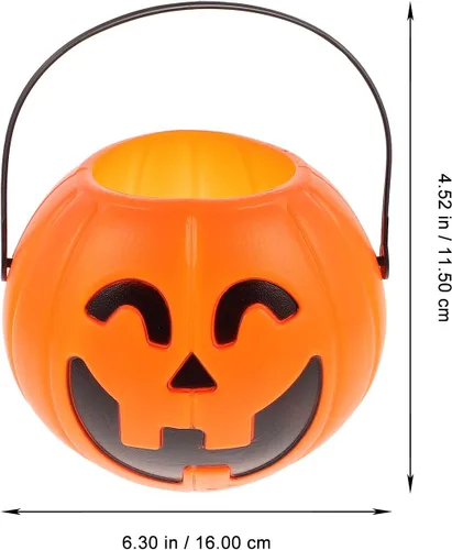 Miniatura 2 de TOYANDONA 3 piezas de calabaza cubo calabaza decoración mini decoración Halloween decoración adornos colgante de Halloween niños truco o trato