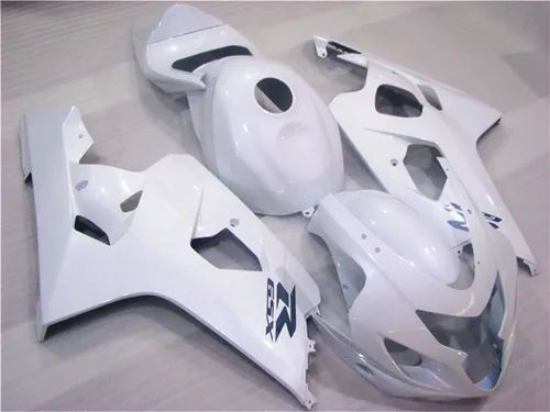 Miniatura 2 de Carenado completo de plástico blanco brillante para Suzuki 2004 2005 GSXR 600 750 inyección ABS nuevo Aftermarket Kit Kit de carrocería 04 05 10