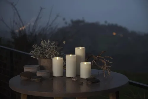 Miniatura 2 de Luminara Vela de pilar de llama móvil artificial realista para exteriores, llama móvil, luces LED que funcionan con pilas para Navidad exterior