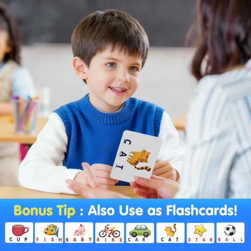Miniatura 5 de HahaGift Juguetes educativos para niños de 3 a 5 años, juegos de aprendizaje de letras coincidentes, actividades ideales para regalo de Navidad
