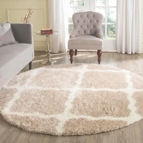 Miniatura 20 de SAFAVIEH Colección Montreal Shag SGM866C Trellis que no desprende pelusa para sala de estar, dormitorio, comedor y entrada, alfombra decorativa