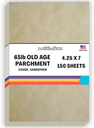 Miniatura 19 de 50 hojas de papel de cubierta de pergamino de la vejez de 65 libras, hojas de colores con peso de cartulina 8.5 x 11 pulgadas, tamaño de carta