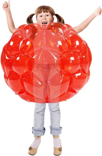 Miniatura 6 de SUNSHINEMALL Paquete de 2 bolas inflables de parachoques para niños, bolas gigantes de zorb, bolas de sumo para hámster humano, bolas de burbujas