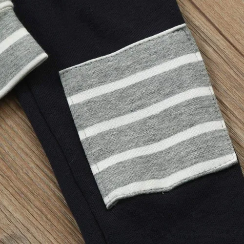 Miniatura 6 de Ritatte Toddler Girl Fall Outfits Striped Hoodie Pants 2PCS Sweatsuit Set Kids Baby Winter Clothes Jogging Suits for 2-6Y