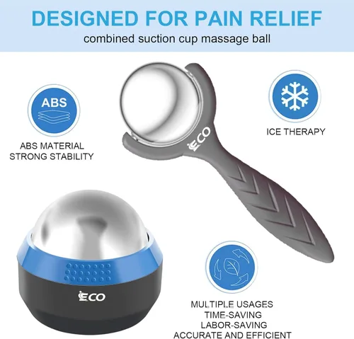 Miniatura 4 de iECO Cryosphere Cold Massage Roller Ball – Frío y caliente para tejido profundo y alivio del dolor muscular, rigidez y estrés, cuerpo, cuello