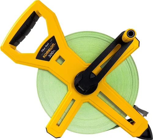 Miniatura 2 de Komelon 8811 - Cinta métrica de carrete abierto de retroceso rápido con hoja de fibra de vidrio recubierta de nylon doble, 100 pies por 1/2 pulgada