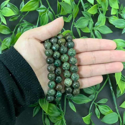 Miniatura 502 de Gem Avenue Handmade Round Bead Stretch Bracelet Unisex Natural Stone Beaded Jewelry for Men & Women, Elastic Wristband for Daily Wear