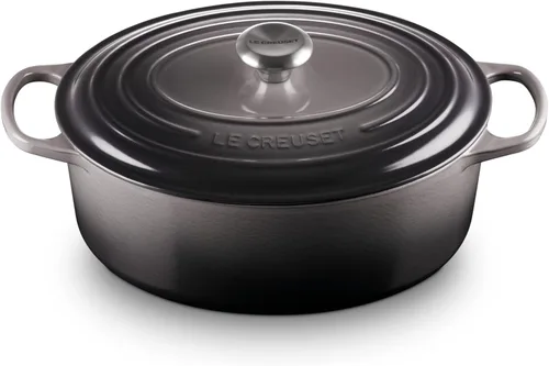 Miniatura 29 de Le Creuset Horno holandés ovalado Signature de hierro fundido esmaltado, 2.75 cuartos de galón., Blanco