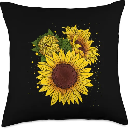 Miniatura 5 de Awesome Sunflowers Cojín de jardín con diseño de girasol, 16 x 16 pulgadas, multicolor