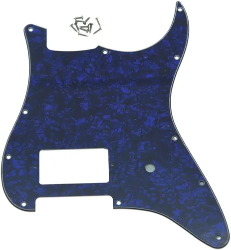 Miniatura 9 de KAISH - Golpeador de guitarra con 11 agujeros, estilo ST/Strat, un humbucker, para Delonge Stratocaster/Strat, color perla envejecida