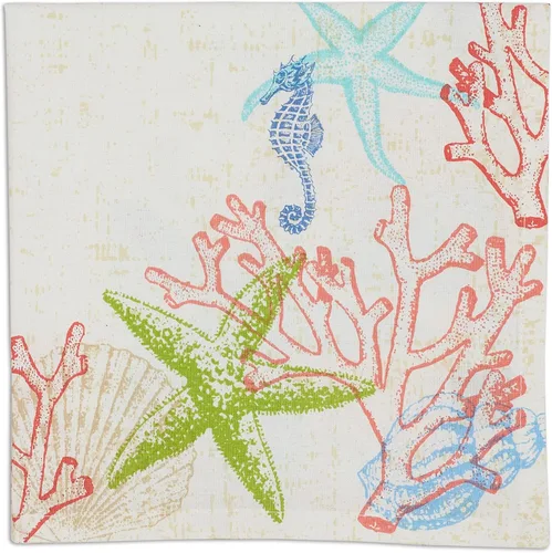 Miniatura 2 de DII Seashore Collection - Juego de servilletas, 20 x 20 pulgadas, laguna, 6 piezas