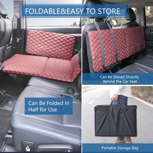 Miniatura 5 de Colchón de cama de asiento trasero de camión no inflable, camas portátiles para camiones grandes, cama de viaje plegable de doble cara F150/Camiones