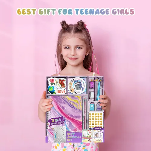 Miniatura 7 de PERRYHOME Juego de diario DIY de 2 paquetes para niñas - Juego de diario de más de 200 piezas para niñas preadolescentes y adolescentes, kits