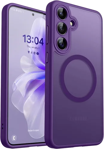Miniatura 28 de CANSHN Funda diseñada para Samsung Galaxy A16-5G [protección completa de la cámara] [compatible con Magsafe] funda protectora trasera translúcida