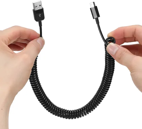 Miniatura 7 de Cable de expansión USB 2.0 en espiral de 10 a 105 pulgadas, tipo A macho a mini B, cable USB largo en espiral estándar, flexible, largo