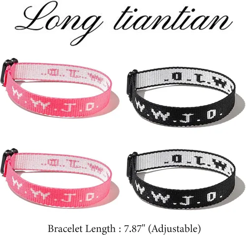 Miniatura 89 de Long tiantian WWJD - Pulsera con texto en inglés «What Would Jesus Do», pulseras WWJD para mujeres, pulseras W.W.J.D para hombres, joyería