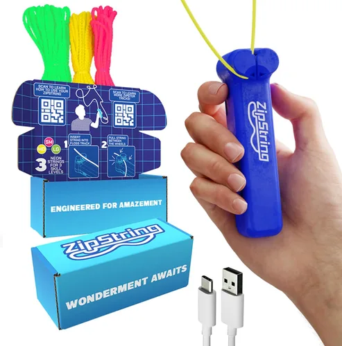 Miniatura 10 de ZipString Original - Como se ve en Shark Tank - Juguete clásico de lanzador de cuerda, perfecto para niños y adultos - Lanza un lazo de cuerda