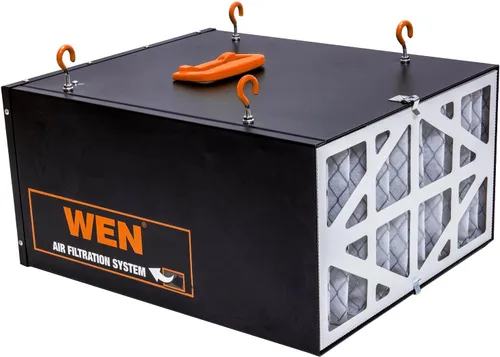 Miniatura 7 de WEN DC3401 - Colector de polvo rodante de 5.7 amperios y 660 CFM con bolsa de 12 galones y montaje en pared opcional, negro y sistema de filtración