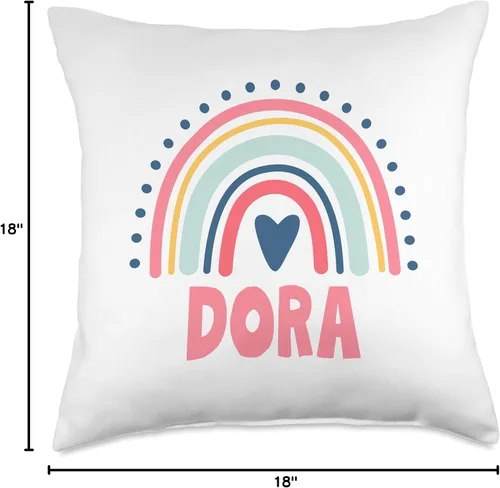 Miniatura 4 de Idea Regalo Personalizzata con Nome Gifts Idea Dora Name Custom Woman Myth Legend - Almohada para fiesta de cumpleaños, 18 x 18 pulgadas, multicolor