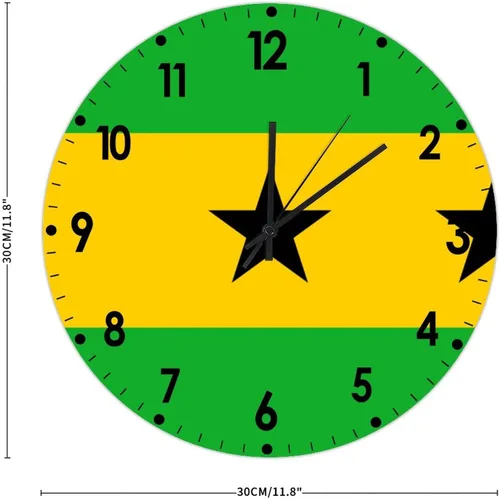 Miniatura 763 de Cheyan Reloj de pared con bandera de Canadá de 12 pulgadas, silencioso, sin tictac, de PVC, funciona con pilas, reloj redondo decorativo, regalo