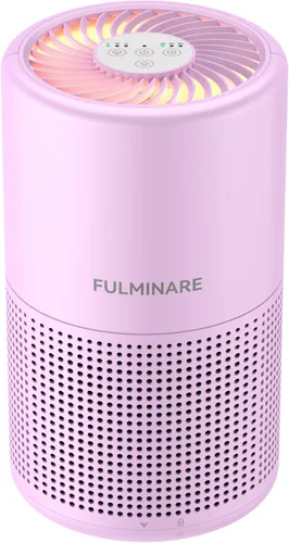 FULMINARE Purificadores de aire para el hogar dormitorio H13 HEPA purificador de aire, 3 velocidades, temporizador, 24 dB, pequeño mini purificador