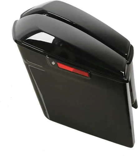 Miniatura 3 de Alforjas rígidas extendidas de 5 pulgadas, color negro brillante, con tapas, pestillo, juego de llaves compatibles con Harley modelos Touring