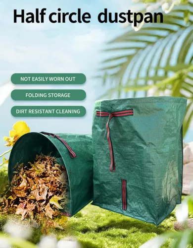 Miniatura 3 de Bolsa colectora de hojas plegable de 71 galones, contenedor reutilizable para jardín y bolsa de hojas para cuidado del césped y jardinería, bolsa