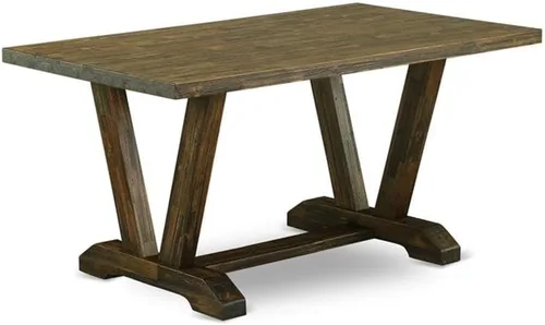 Miniatura 9 de East West Furniture VT026 Mesa de comedor estilo V – una mesa de cocina rectangular con patas elegantes, 36 x 60 pulgadas, multicolor