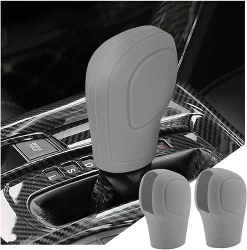 Miniatura 8 de zipelo Paquete de 2 fundas antideslizantes para pomos de palanca de cambios de automóvil, funda de silicona cómoda para palanca de cambios de freno