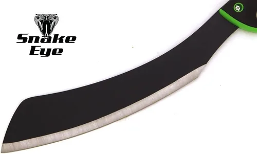 Miniatura 2 de Snake Eye Tactical Machete de hoja fija Full-Tang con vaina para caza, camping, pesca al aire libre (BK-GN)