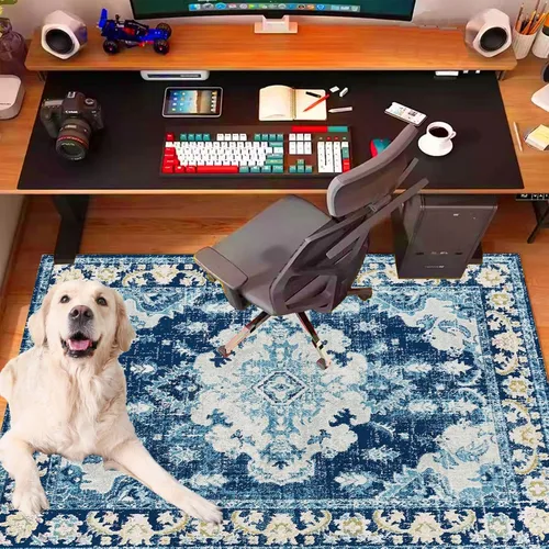 Miniatura 6 de Tapete para silla de oficina para suelo de madera dura, 36 x 48 pulgadas, tapete antideslizante para silla de escritorio para suelos duros, alfombra