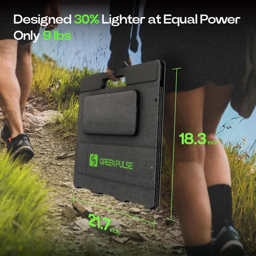 Miniatura 2 de ACACIA Panel solar portátil y biodegradable de 120 W para estación de energía de 300/500/1000/1500 W, cargador solar con soporte ajustable, célula