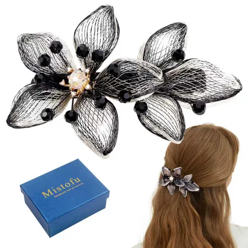 Miniatura 9 de Mistofu Pasadores de alambre de cobre de 3.14 pulgadas, tejido a mano, diseño de alto nivel, accesorios elegantes para el cabello, regalos