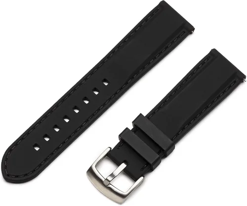 Benchmark - Correa de silicona de liberación rápida, correas de reloj de goma para hombres y mujeres, elección de color y ancho, 0.709 in, 0.787 in,
