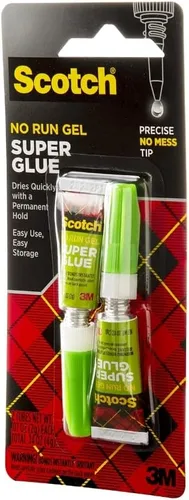 Miniatura 5 de Scotch Super Glue Gel, 0.07 onzas, paquete de 2, se seca rápidamente con un agarre permanente (AD112)