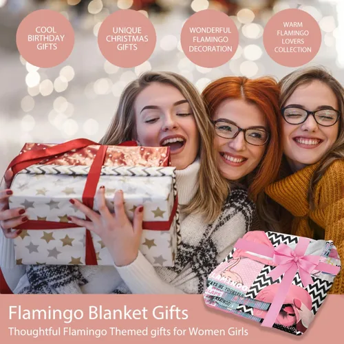 Miniatura 4 de Manta de flamencos, regalos de flamencos rosas para niños, niñas y mujeres, amantes de los flamencos, manta de franela suave para decoración