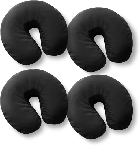 Saloniture Paquete de 4 fundas de microfibra de alta calidad, ultra suaves, ajustadas, para mesa de masaje, color negro