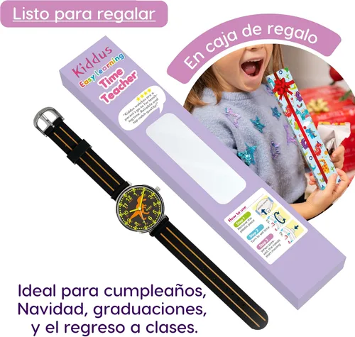 Miniatura 3 de Kiddus Reloj para niños, niños y niñas, reloj de aprendizaje de tiempo para niños, primer reloj de pulsera a partir de 5 años, manecillas de horas