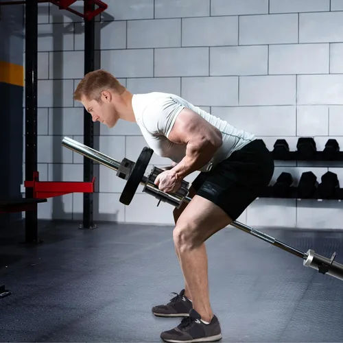 Miniatura 6 de SELEWARE Accesorios de máquinas de cable de barra recta giratoria para gimnasio, barra de tracción barra de presión con mango de goma Mango doble D