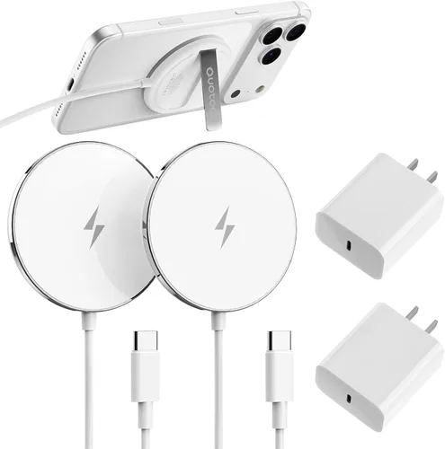 Nuevo para cargador MagSafe de 15 W: almohadilla de carga inalámbrica magnética para iPhone 17, 16, 15, 14, 13, 12, AirPods 4-2 Pro, imán fuerte,
