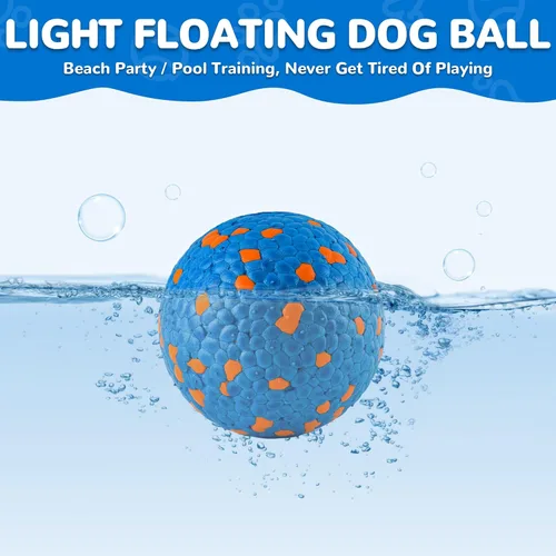 Miniatura 7 de Farish - Pelotas para perros de alto rebote para masticadores agresivos, juguetes flotantes para perros para buscar agua, pelotas de tenis duraderas