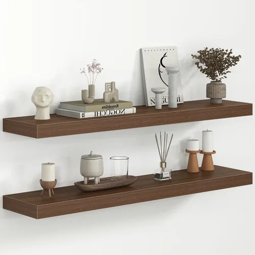 Miniatura 40 de Fun Memories Estantes flotantes – Estante de pared de 9.3 pulgadas de profundidad para decoración y almacenamiento – Estantería de exhibición